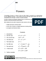 Powers or Indices
