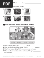 Listen and Circle Four Photos.: Level 2 Unit 1 Unit Test