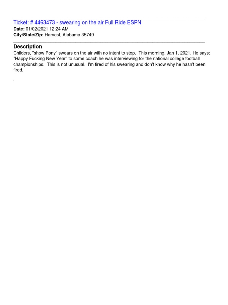 FCC Complaints 2021 PDF Cable Television Mass Media