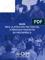 Guía Para La Atención Psicosocial a Migrantes en Mesoamérica