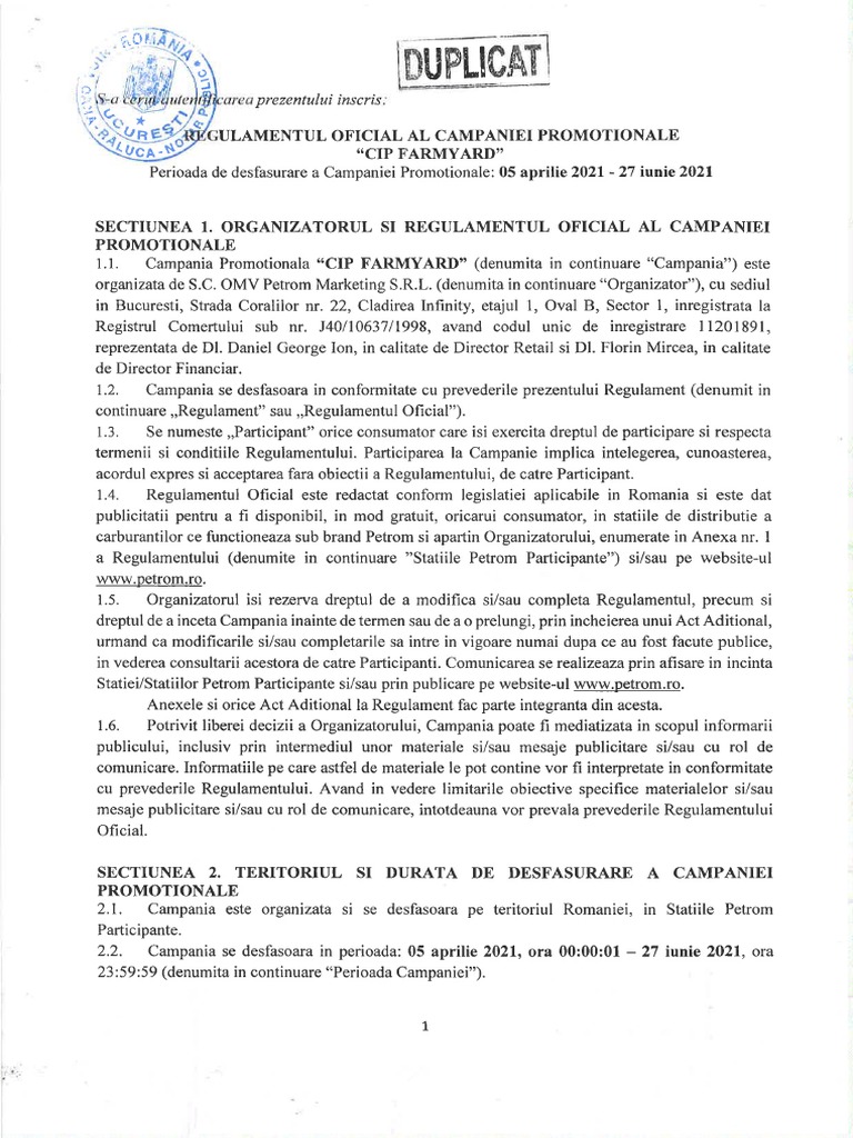 Regulament Ferma Prietenosilor | PDF