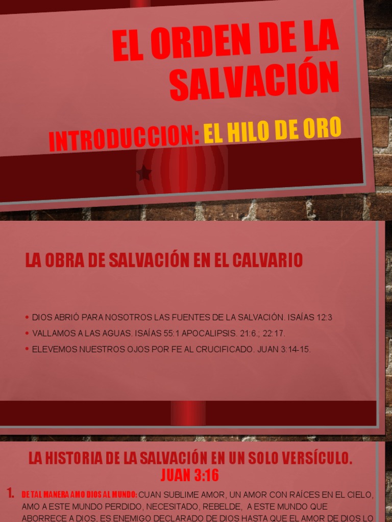 Orden De La Salvación Bl El Orden de La Salvación | PDF | Salvación | Cristo (título)