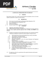 CAA-AC-AWS001D Acceptance of Aircraft For Registration, Re-Registration and Deregistration