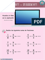 Operaciones FRACCIONES: Visualiza El Vídeo Con La Explicación