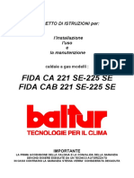 BALTUR Manuale Utente Caldaia FIDA CA CAB 221 SE 225 SE PDF