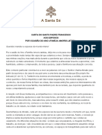 Carta Do Santo Padre Francesco