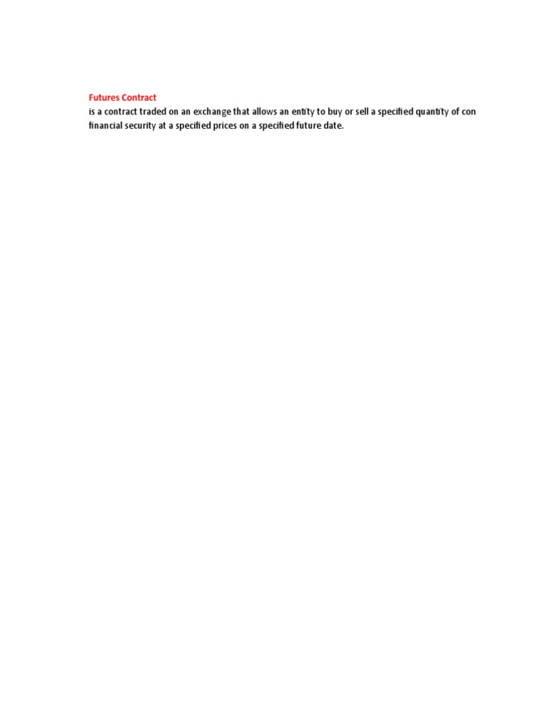 Futures Contract | PDF | Futures Contract | Margin (Finance)