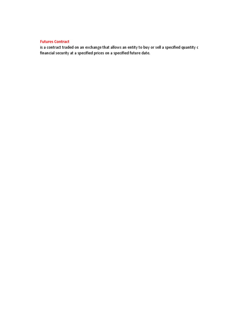 Futures Contract | PDF | Futures Contract | Margin (Finance)