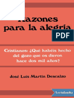 Razones Para La Alegria - Jose Luis Martin Descalzo