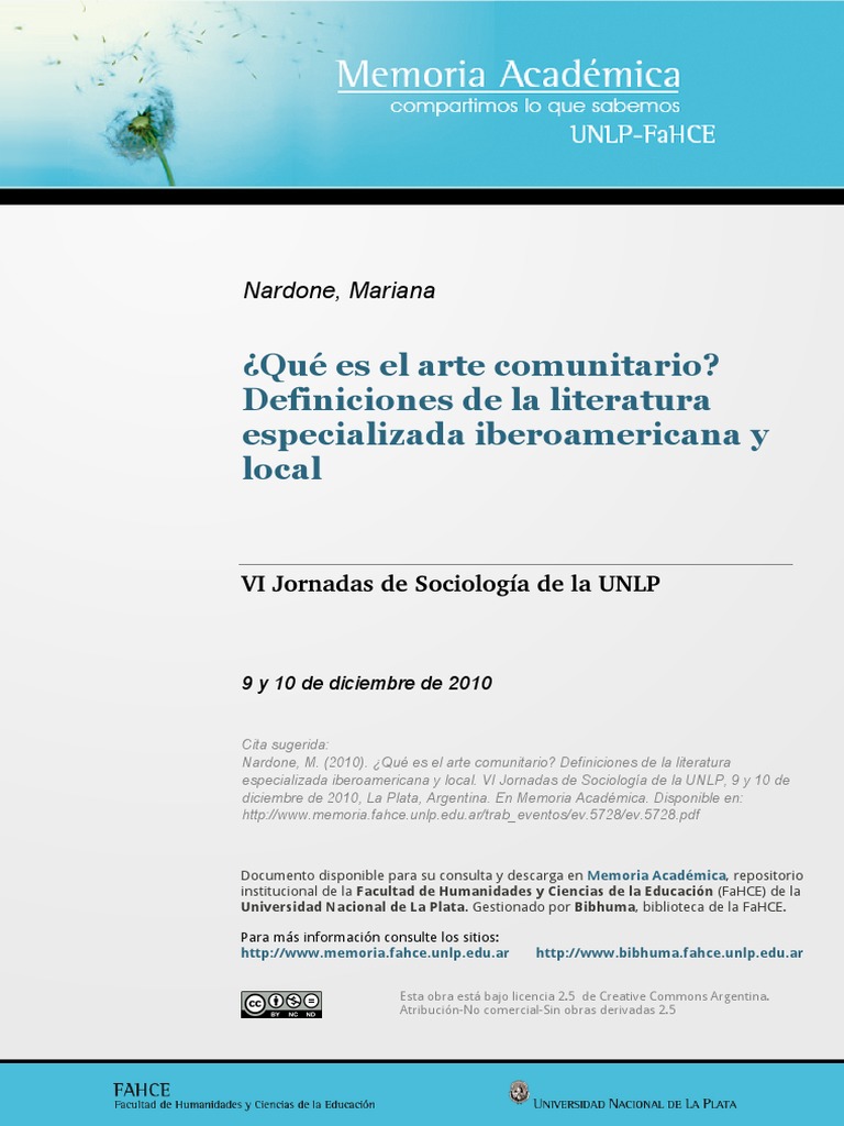 Definición de arte comunitario en Iberoamérica | PDF | Teatro