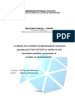 Relatório de Iniciação Científica nº 01. Araraquara