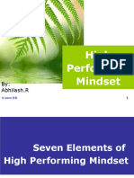 High Performing Mindset: By: Abhilash.R