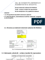 Structura Şi Conţinutul Sistemului Cadastral Implimentat În R.Moldova