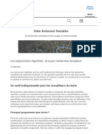 Les Expressions Régulières - Le Super Rechercher-Remplacer - Data Sciences Sociales