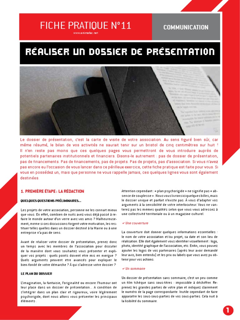 Guide pour un dossier de présentation | PDF | Impression | Graphisme