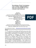 Screening Phytochimique Etude Toxicologi