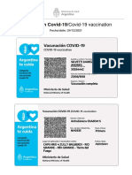 Certificado Vacuna COVID
