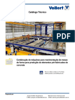 Catálogo técnico de sistema de circulação de mesas para produção de elementos pré-fabricados