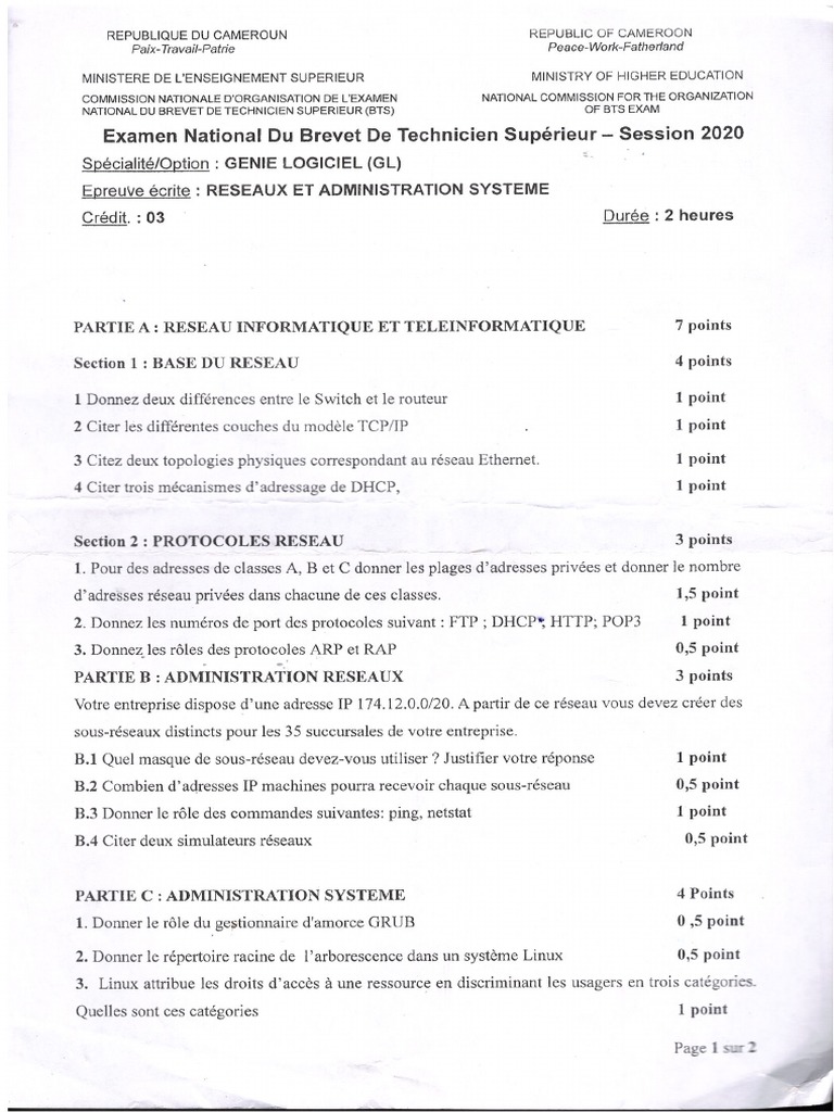 1 Part | PDF | Réseau informatique | Adresse IP