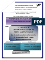 La Strategie de l’Internationalisation Des Firmes Multinationales (1)