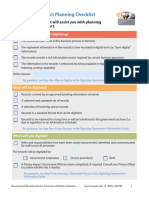 Checklist Digitizing Project Planning