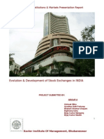 Evolution & Development of Stock Exchanges in INDIA