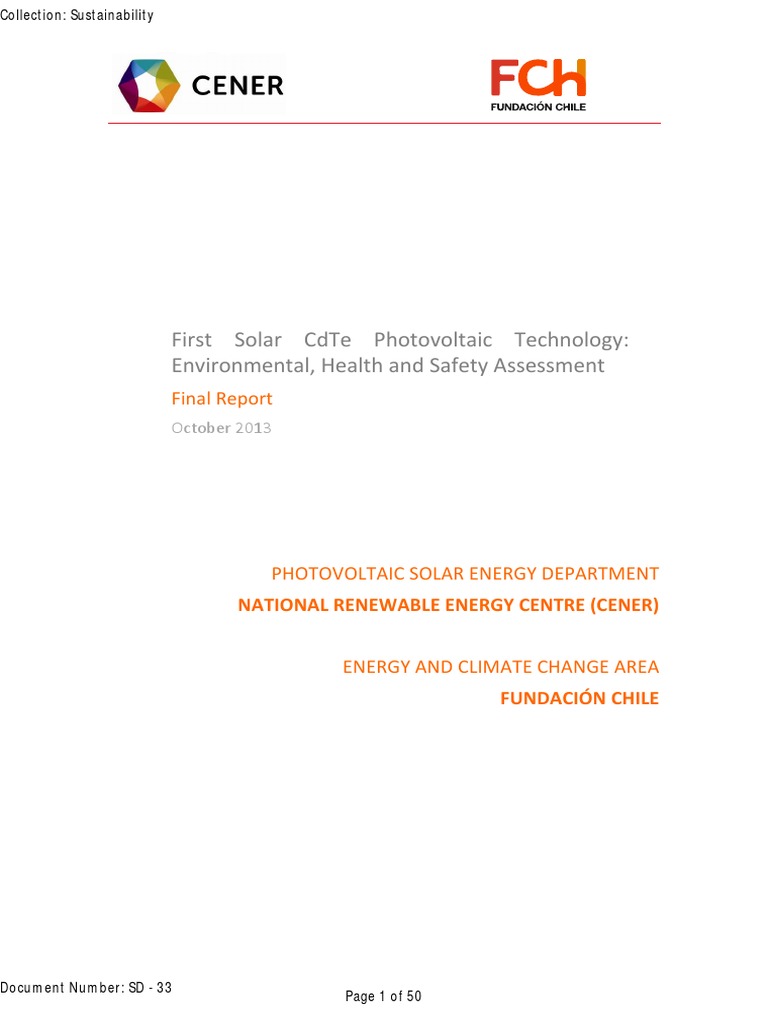 First Solar Pdf Photovoltaics Solar Power