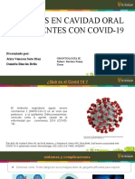 Lesiones en Cavidad Oral en Pacientes Con COVID 19