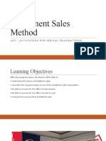 Installment Sales Method: Ast - Accounting For Special Transactions