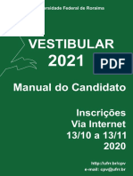 Manual Do Candidato - Vestibular Ufrr 2021