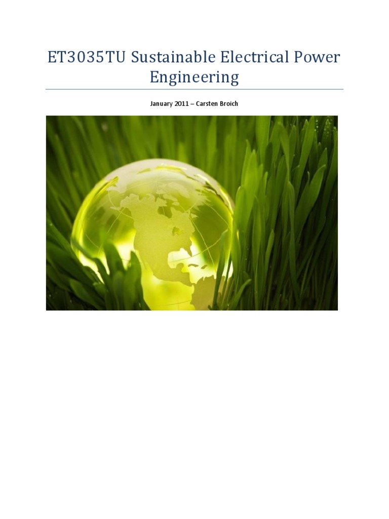 Sustainable Electrical Power Engineering | PDF | Wind Power | Electric ...
