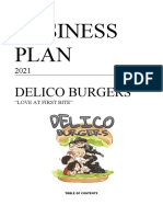 business plan delico burgers