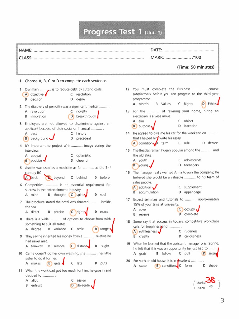 traveller advanced c1 test booklet answers