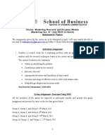 Course: Marketing Research and Decision Models (Marketing Sec. B - July 2010-12 Batch) Assignment Topics