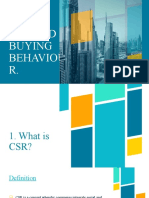 CSR and Buying Behaviou R