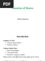 Valuation of Shares: Abhinav Rajverma