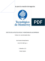 EFECTOS DE LA POLITICA FISCAL Y MONETARIA EN LAS EMPRESAS - A01235760 - Jose Pantoja