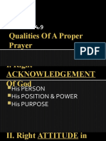 Qualities Of A Proper Prayer