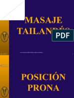 Masaje tailandés posición prona técnicas