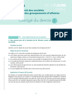 Corrigé Du Devoir 2: Droit Des Sociétés Et Des Groupements D'affaires