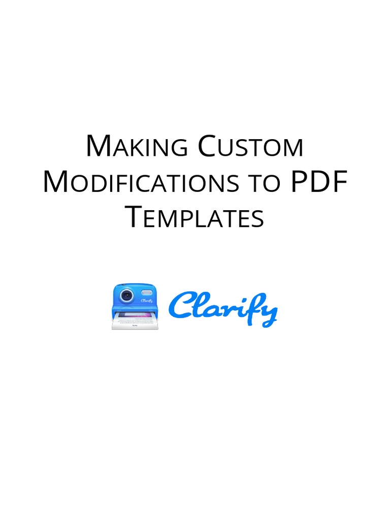 Customizing PDF Templates in Clarify | PDF | Computer File | Html