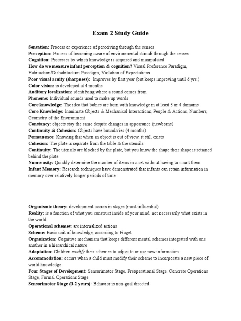 Medical Terminology Exam 2 Study Guide | PDF | Cognition | Self Concept