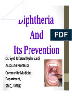 Diphtheria and Its Prevention