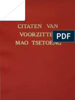 Citaten Van Voorzitter Mao Zedong (Rode Boekje) by Mao (Zedong)