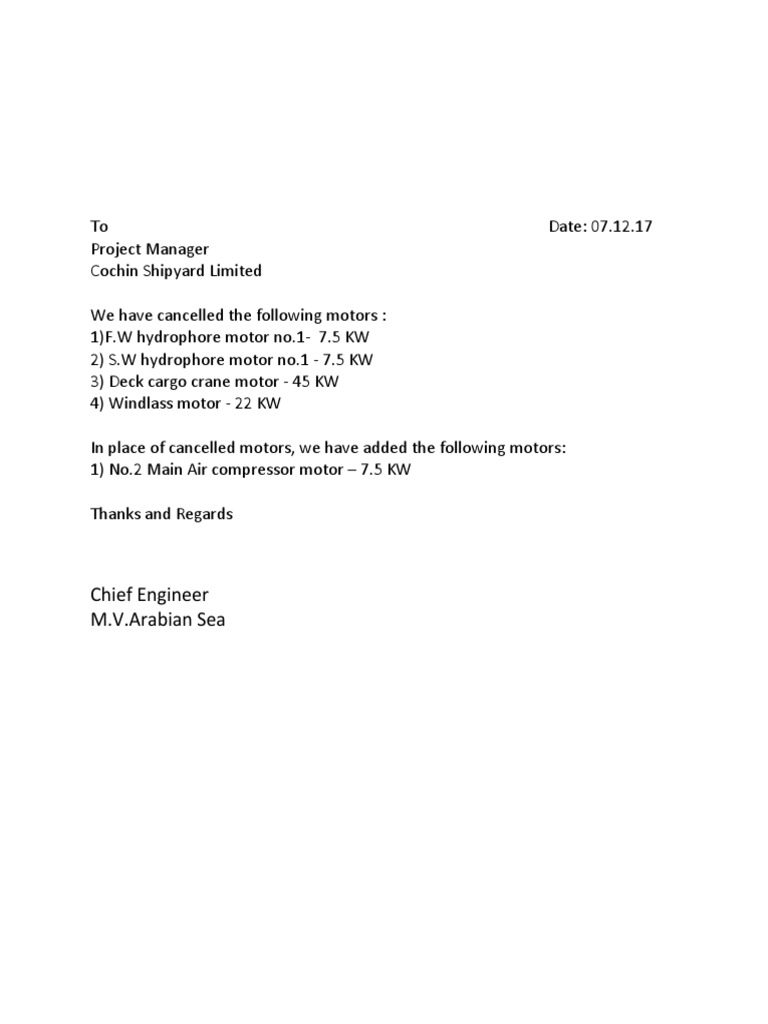 Motor Changes for Ship Engineers | PDF | Technology & Engineering
