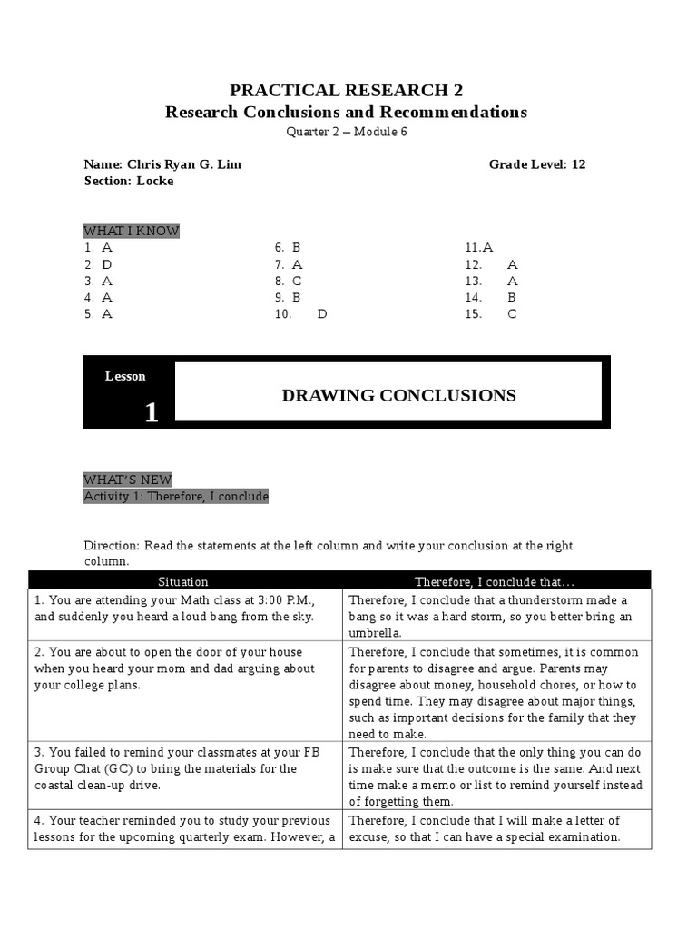 Lim Module 6 Group3 Locke | PDF | Distance Education | Infection