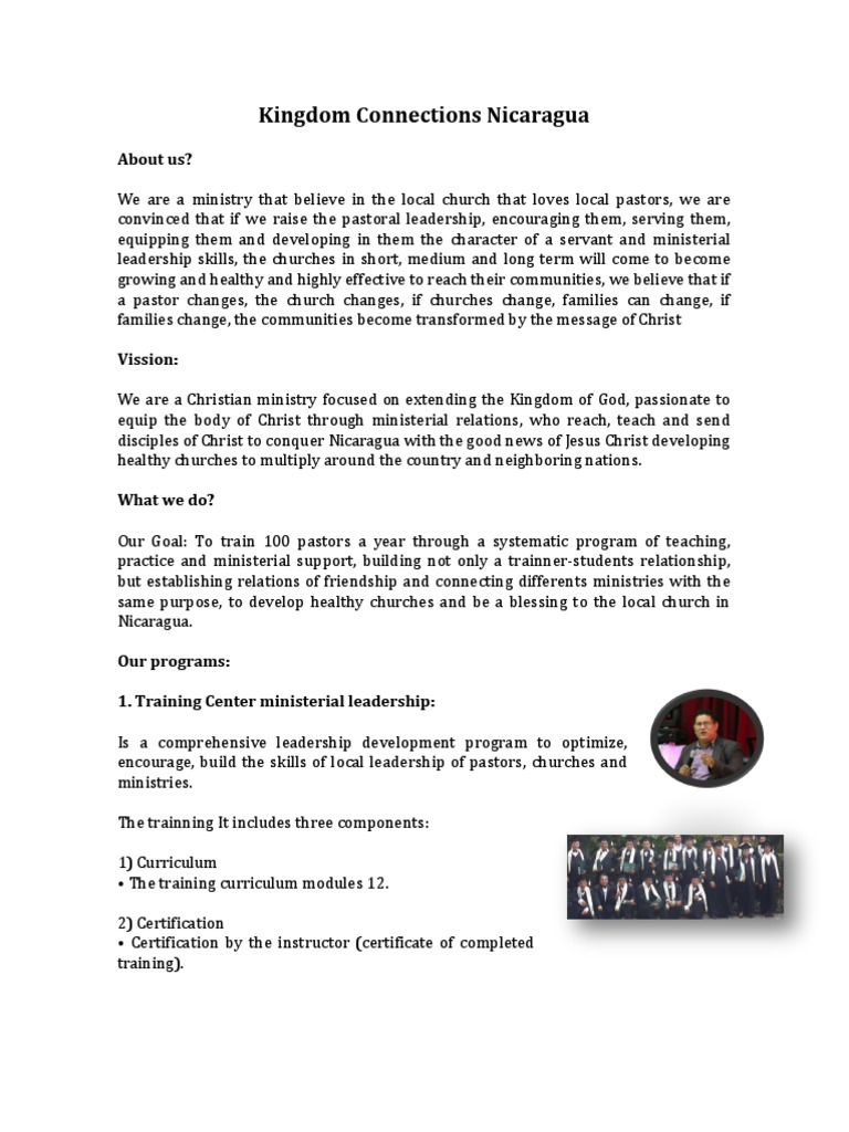 KCNICARAGUA INGLES para Pastores PDF Jesus Disciple (Christianity)