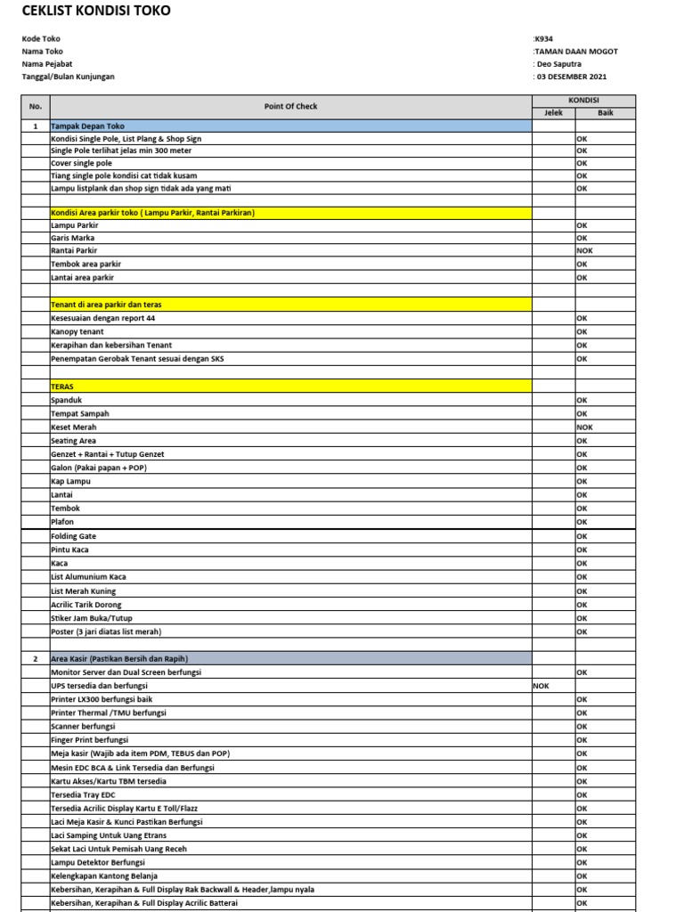 Cheklist SABER | PDF