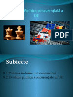 Tema 8. Politica UE În Domeniu Concurenței