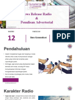 Materi 12 - News Release Radio & Penulisan Advertorial